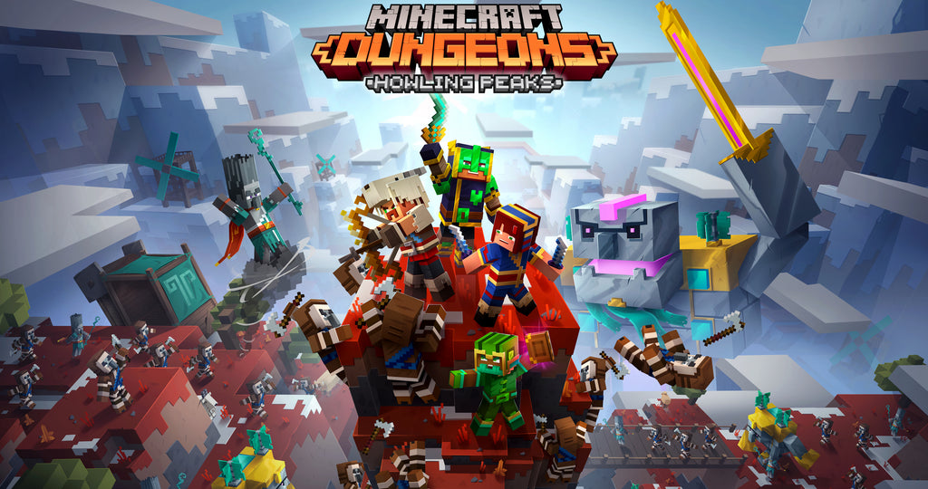 Minecraft Dungeons Season Pass: Howling Peaks & Flames of the Nether DLC Mashup