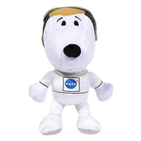 JINX Snoopy in Space Plush Set, Includes Two 7.5-Inch Peanuts Stuffed Toys (Snoopy in White NASA Suit and Franklin in White NASA Suit)