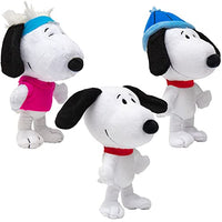 JINX The Snoopy Show Smiling Small Plush Bundle, Includes Three 7.5-Inch Stuffed Peanuts Toys (Snoopy, Disguise, Winter Beanie)