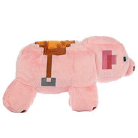 JINX Minecraft Adventure Saddled Pig Plush Stuffed Toy, Pink, 6.5" Tall