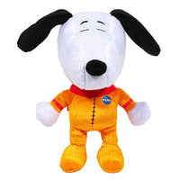 JINX Snoopy in Space Plush Collection, Includes Snoopy in Orange NASA Suit 7-Inch Stuffed Toy and Woodstock Astronaut 4-Inch Clipsters Hanging plushie