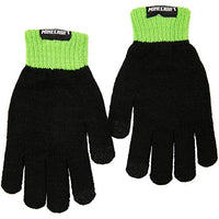 JINX Minecraft Creeper Hustle Knit Glove Mittens, Green/Black, Youth Fit