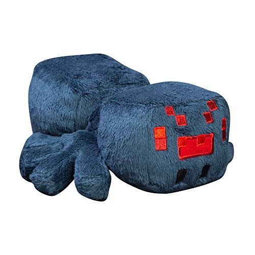 JINX Minecraft Happy Explorer Cave Spider Plush Stuffed Toy, Blue, 7" Long